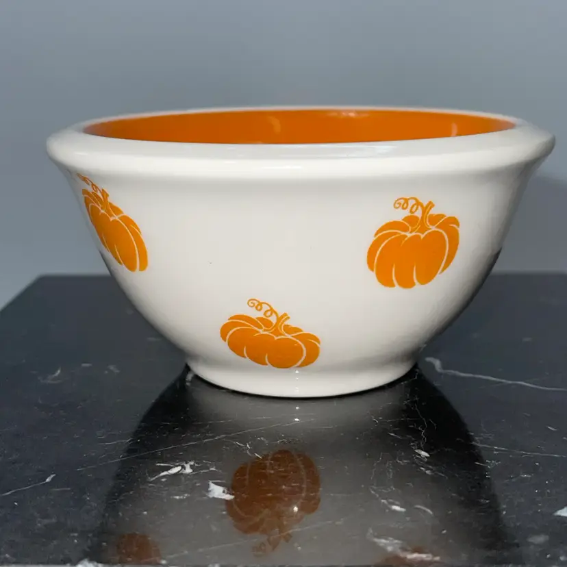 Terramoto Ceramic Pumpkin Bowl 4.5” D x 2.25” H Autumn Fall Harvest Thanksgiving