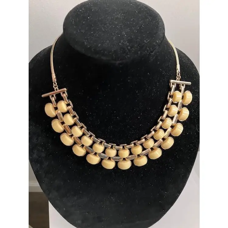 Gold Tone Statement Necklace
