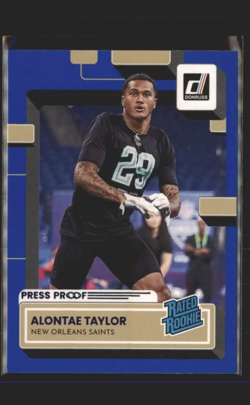 2022 Donruss #373 Alontae Taylor Blue Press Proof - (139) - New Orleans Saints