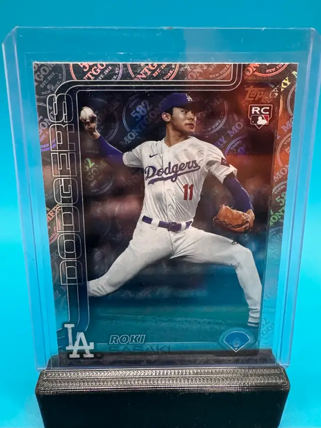 Roki Sasaki Topps Montgomery Club Foil RC Los Angeles Dodgers