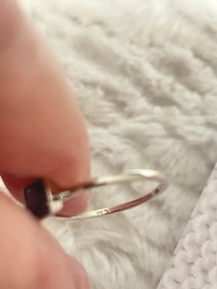 Sterling Silver Princess Cut Solitaire Tanzanite Ring Size 10