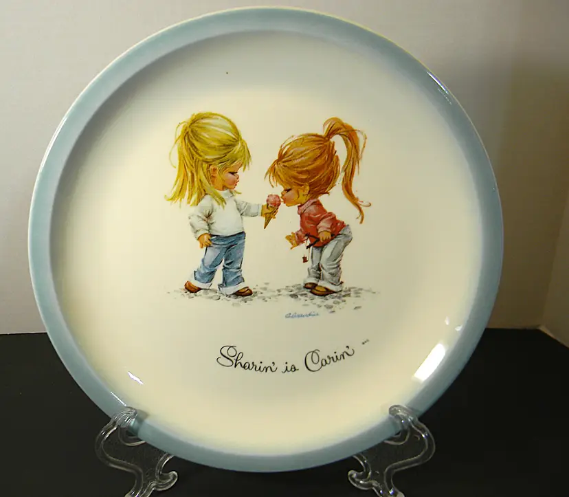 American Greetings GiGi Collectors Plate "Sharin is Carin" 1972