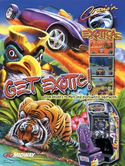 #01 Cruisin Exotica Video Arcade Game FLYER Original Auto Sports Car Racing Art