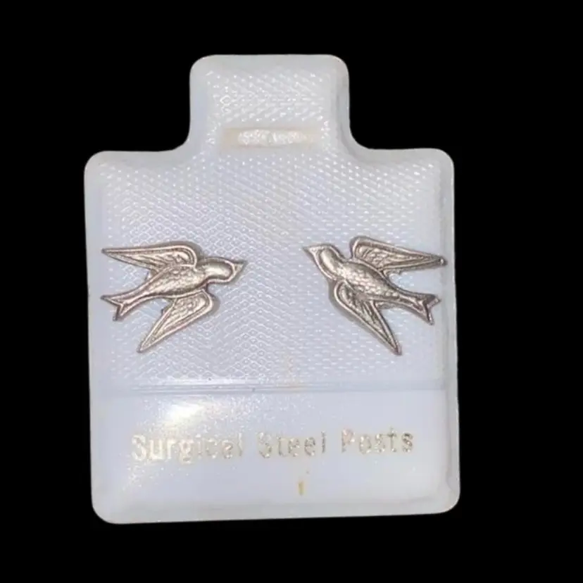 #45- New Old Stock Vintage 1980S Pewter Post Earrings As Pictured