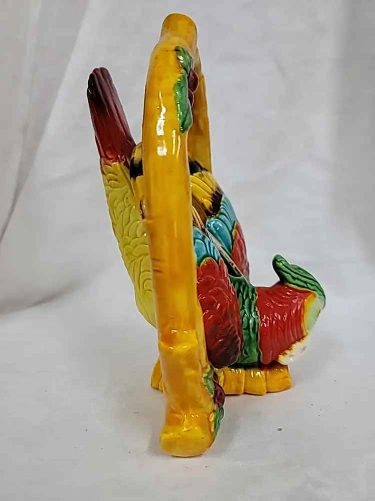 Vintage Parrot Wall Pocket Vase