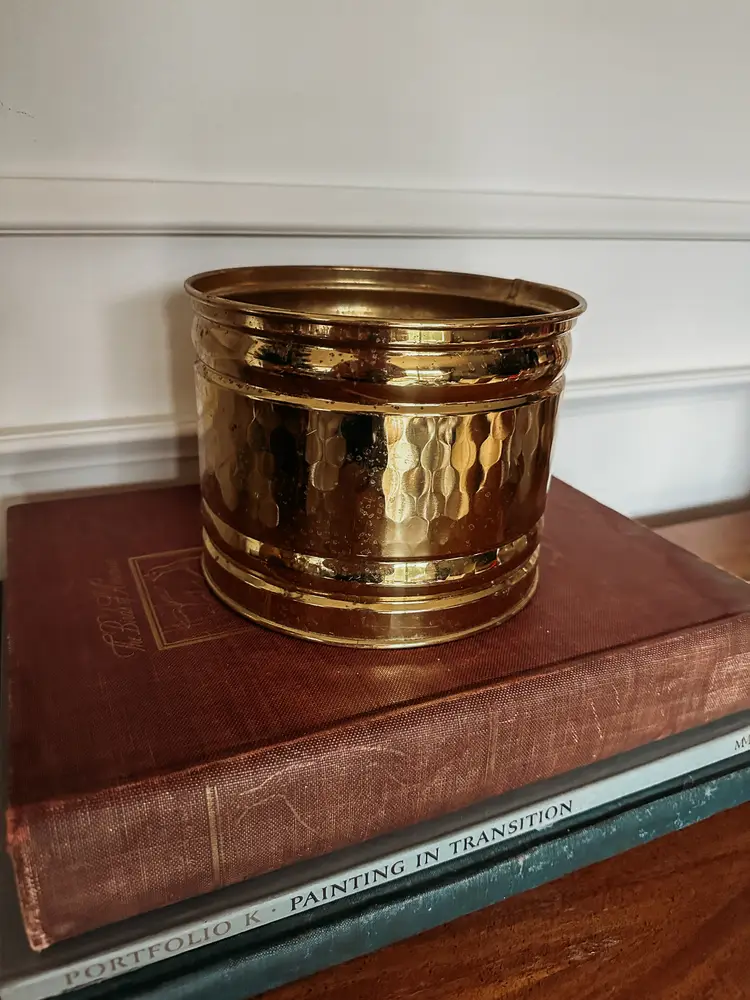Vintage Bristol Brass Planter Pot
