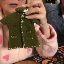 Green jacket and hat