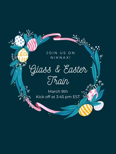 Glass And Easter Train 🐰🐣 