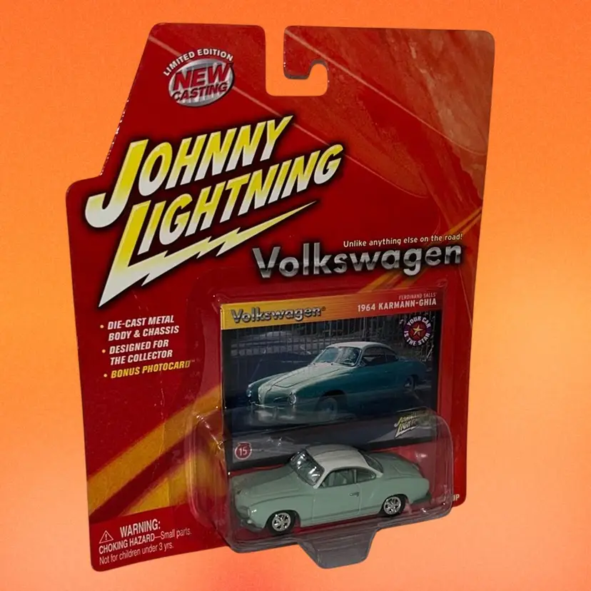 Johnny Lightning Volkswagen 1964 Karmann-Ghia Diecast Car, See Pictures And Description