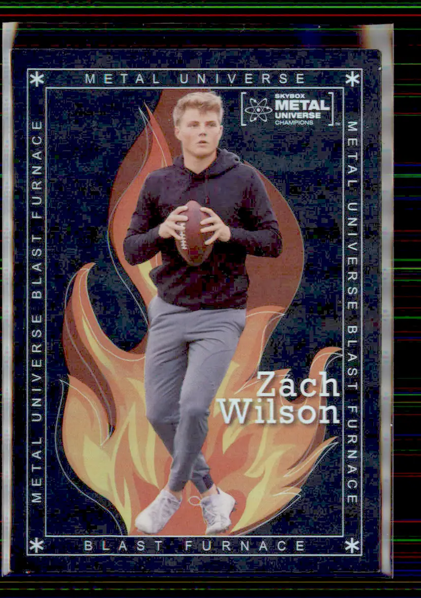 Zach Wilson 2021 Skybox Metal Universe Champions Blast Furnace #BF-9 - New York Jets - (152-368)