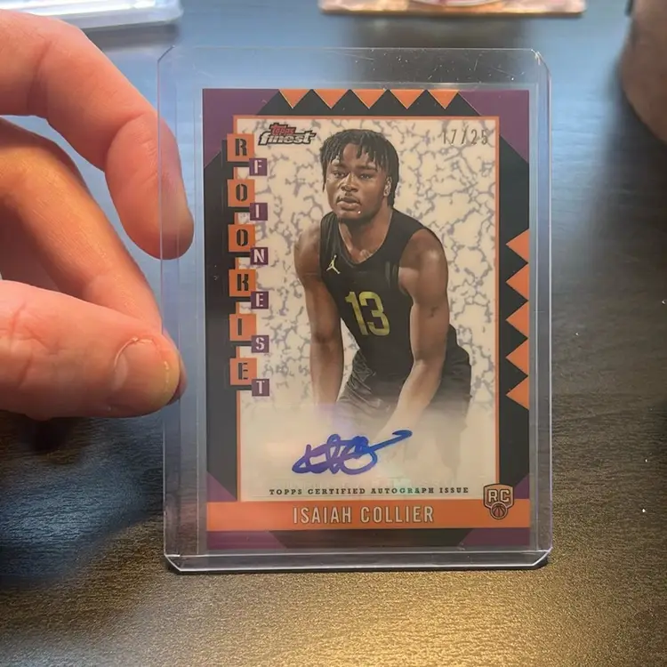 Isaiah Collier 2025 Topps Finest Rookie Auto Black /25