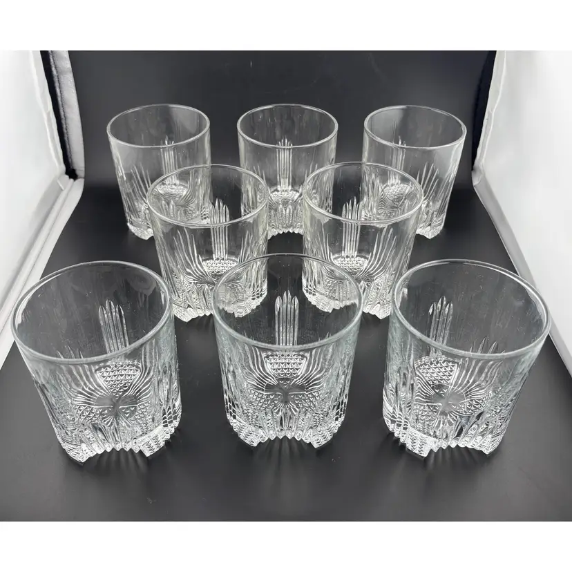 8 Bormioli Rocco Selecta Old Fashioned Lowball Whiskey Glasses Made In Italy