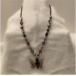Fly Like A Butterfly  Handcrafted Lampwork Glass Necklace