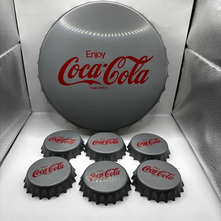 Vintage Coca Cola Serving Tray With Matching Coasters