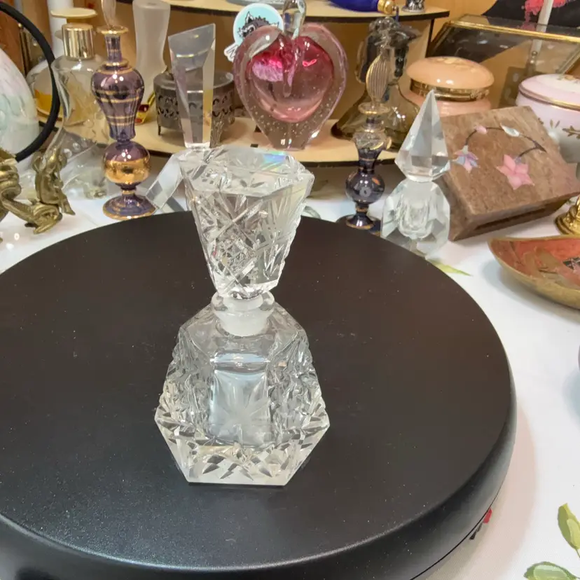 Vintage Cut Crystal Perfume Bottle