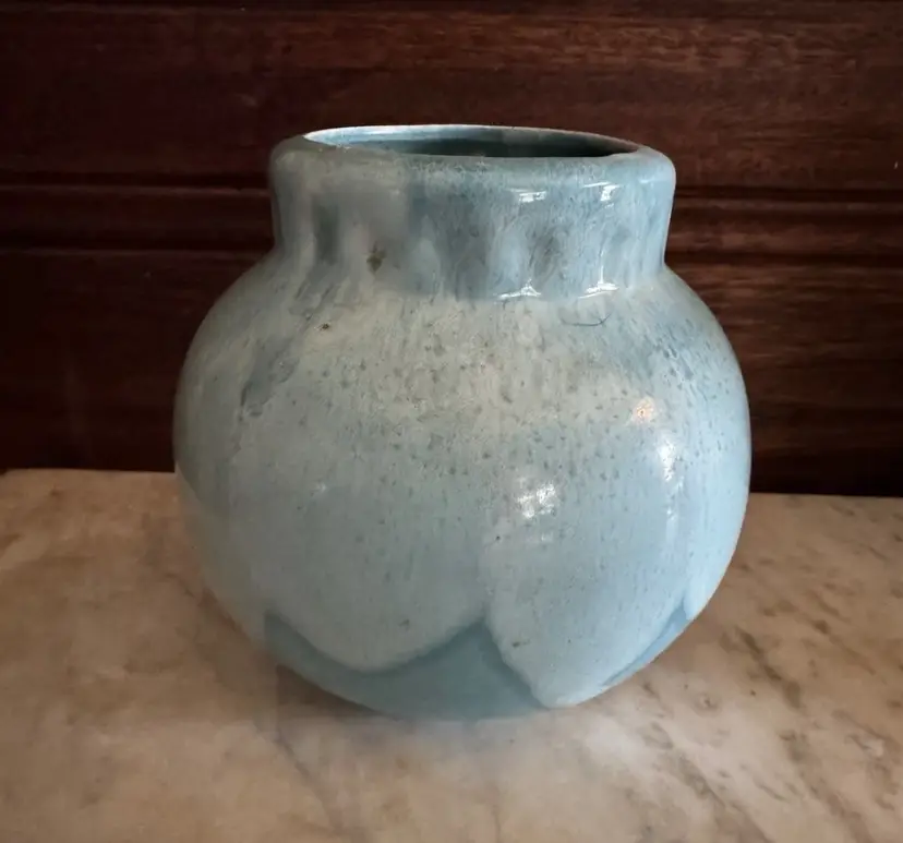 Blue Drip Glaze Poppy Pottery