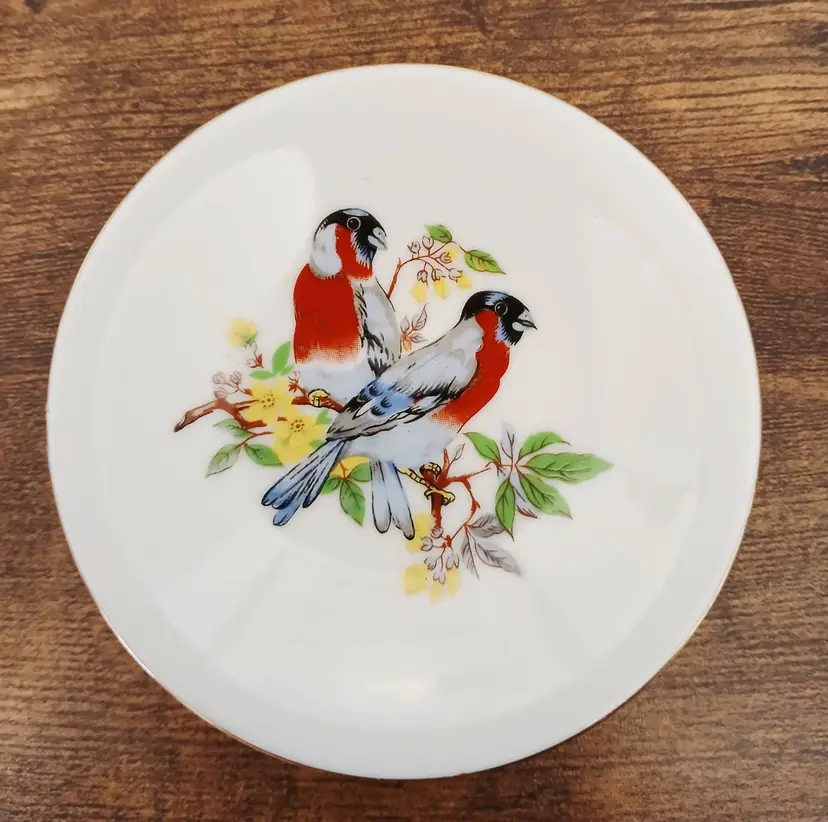 Vintage Bird Motif Decorative Plate Tiawan