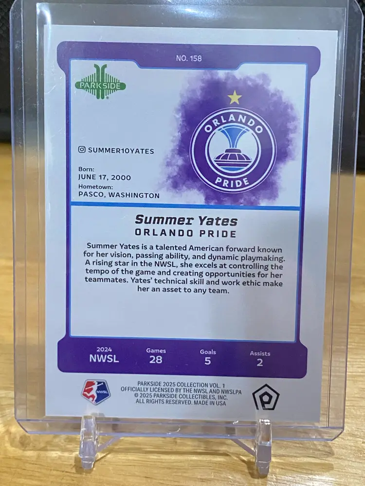 2025 Parkside NWSL Foil - Summer Yates