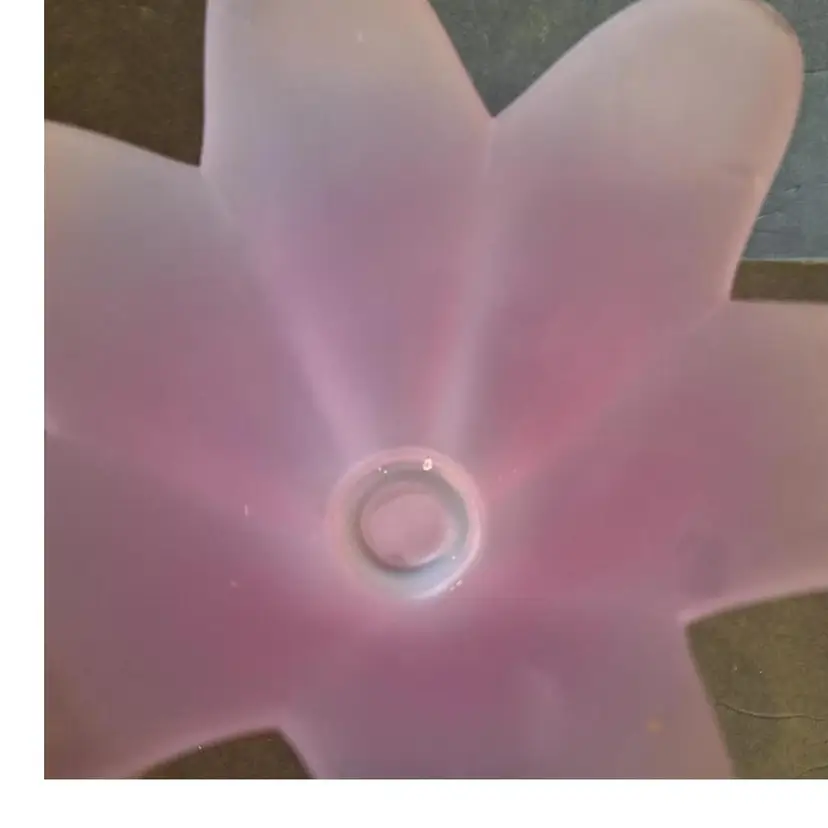 Vintage Pink Glass Flower Votive Holder