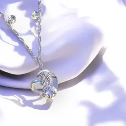 Vintage Sterling Silver and Austrian Crystal Necklace and Earring Set