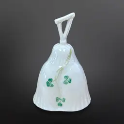 Vintage Belleek Ireland Porcelain Shamrock Bell 7th Mark 1980-1993