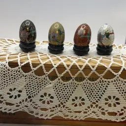 Mini Cloisonné Eggs W/ Stand