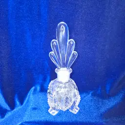 Imperial Crystal Perfume Bottle Empty Art Deco Vintage 1940's