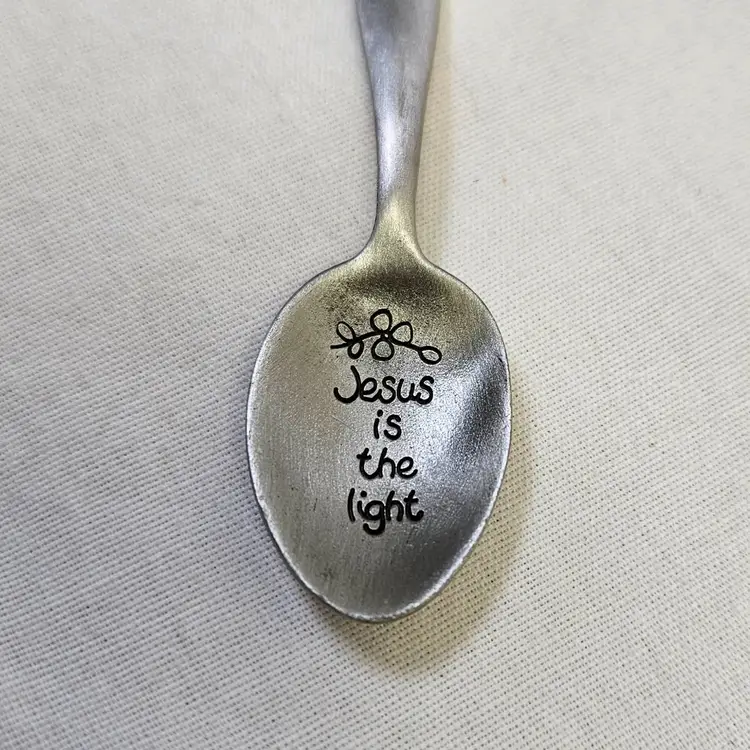 Vintage Collectible Miniature Spoon Precious Moments Jesus Is The Light