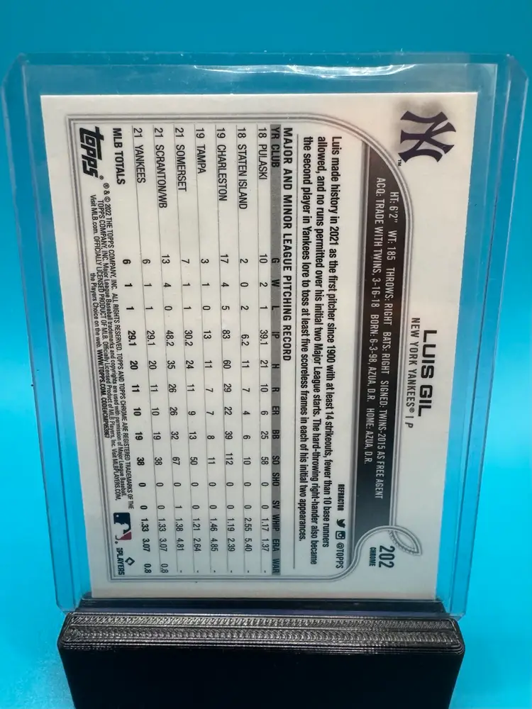 Luis Gil Topps Chrome Refractor RC New York Yankees