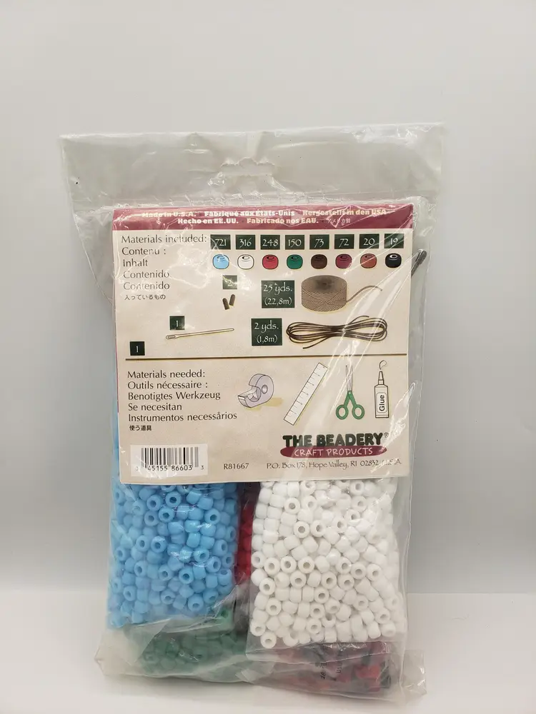 Cardinal Bird Beaded Banner Kit The Beadery 10 x 14 5286 NIP Simple Beads Craft.