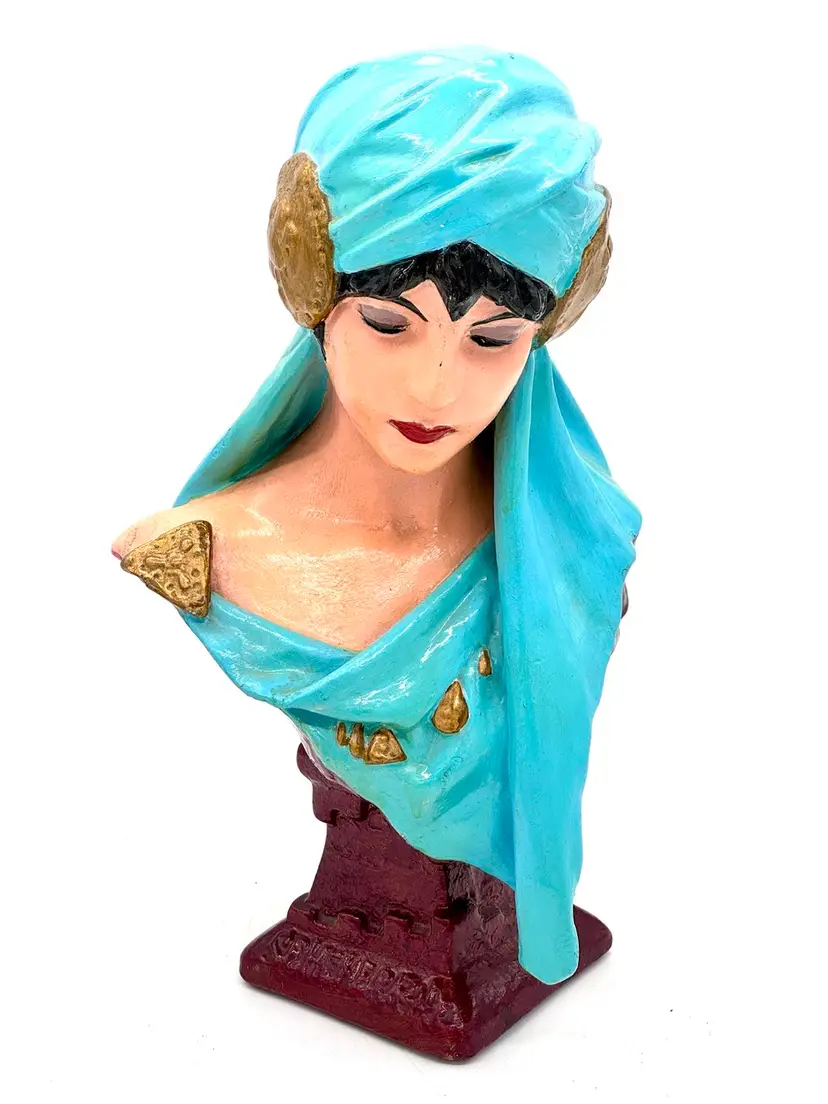 Lady Bust Large Signed 16”H
