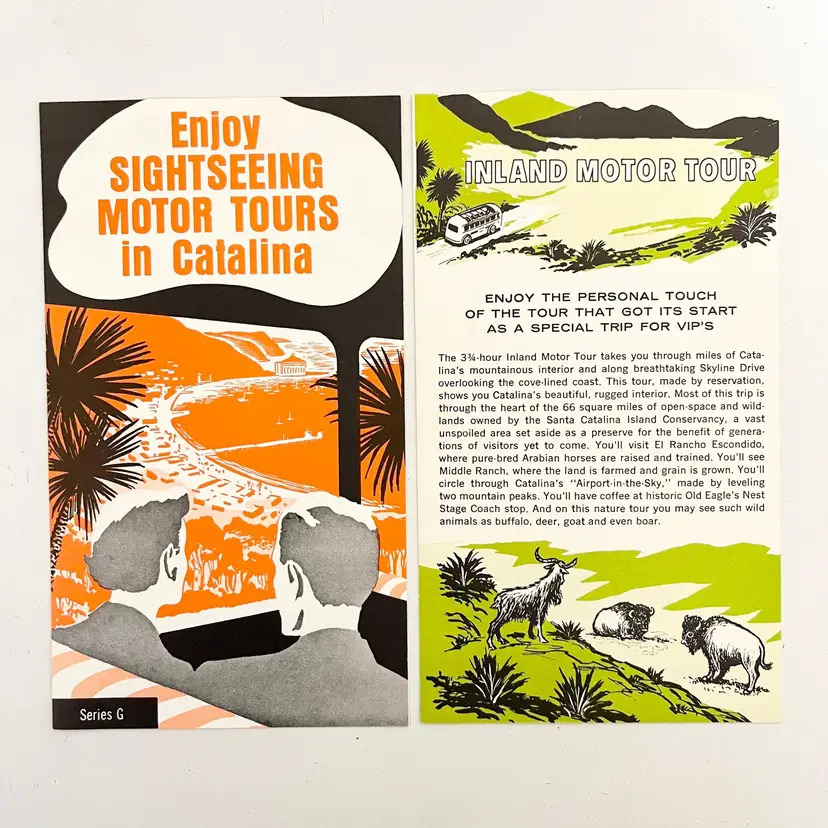 Catalina Island California Leaflet Advertising Vintage 1970s