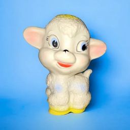 Vintage RARE 1960s Squeaky Lamb Rubber Child Toy