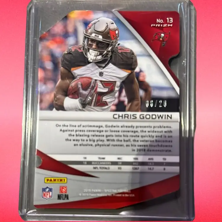 2019 Panini Spectra Football Chris Godwin Hyper Prizm Dye-Cut 8/20