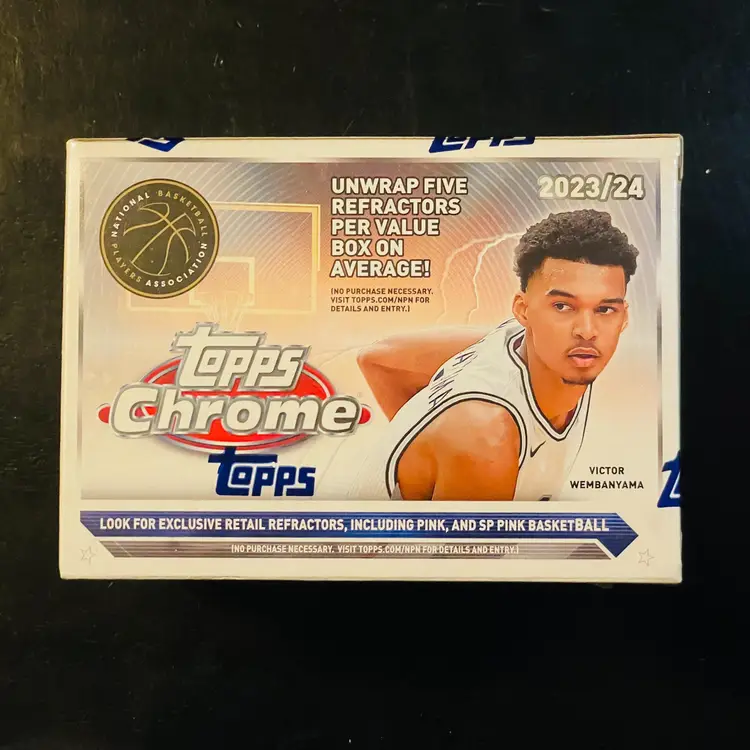 2023/24 Topps Chrome Basketball Cards Blaster Box