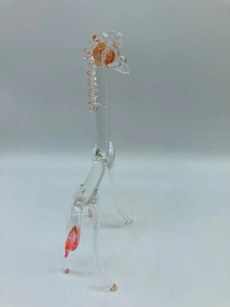 Beautiful 8" very tall Art Glass Giraffe Inspired Decorative Colorful Figure