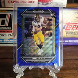 Sam LaPorta 2023 Panini Prizm Draft Picks Blue Ray Wave /249 University of Iowa No.160