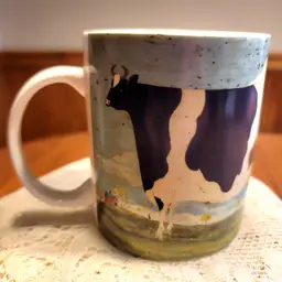 Warren Kimble Barnyard Folk Art Cow Mug 15oz.