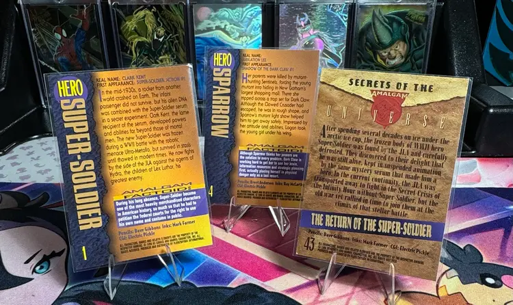 Amalgam 3 Card Lot Featuring Sparrow And Super-soldier