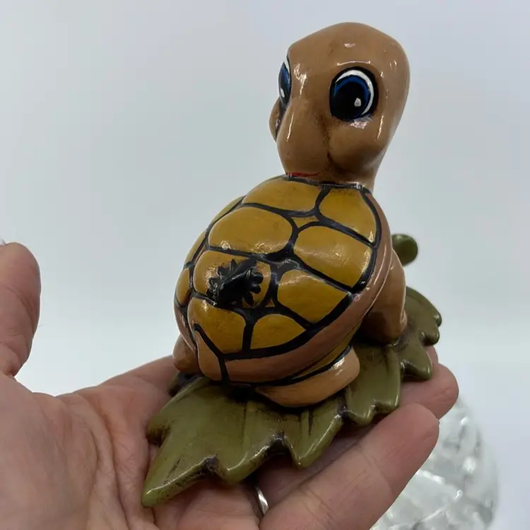 Vintage Wide Eyed Turtle & Bug Mini Figure 4.75”