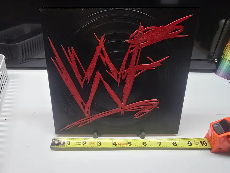 WWF (1997) Logo Sign - 8.5" x 8" x 1/8" - 3d Printed