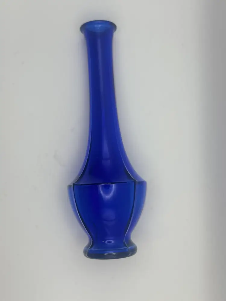Cobalt Blue Art Deco Style Paneled Vase 9”