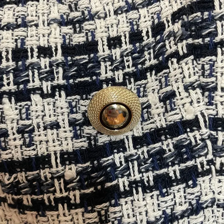 Zara Plaid Tweed Blazer M