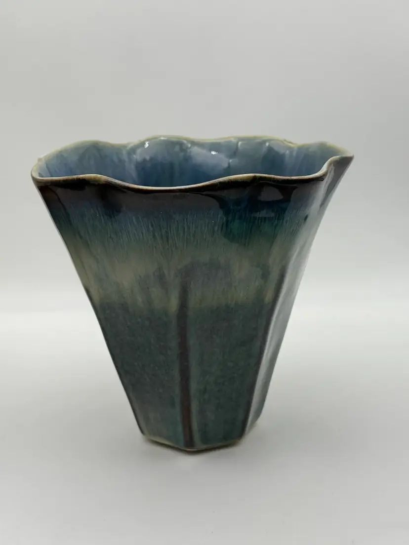 Bill Campbell Drip Glaze Flare Vase