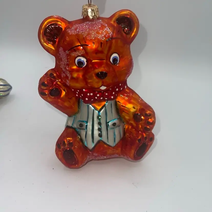 Christopher Radko Baby Huggy Bear Christmas ornament 6.5 “