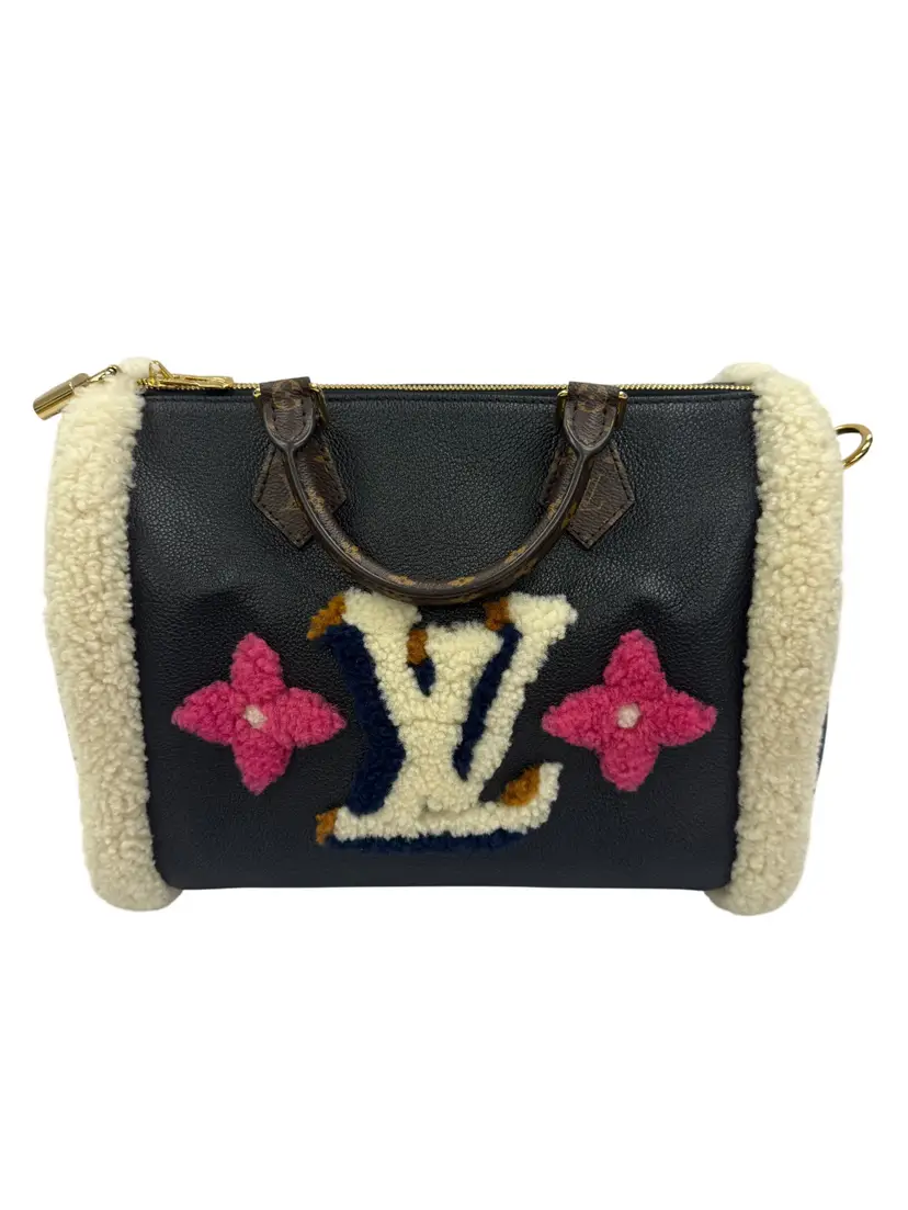 Louis Vuitton Monogram Teddy Shearling Speedy Bandoulière 30