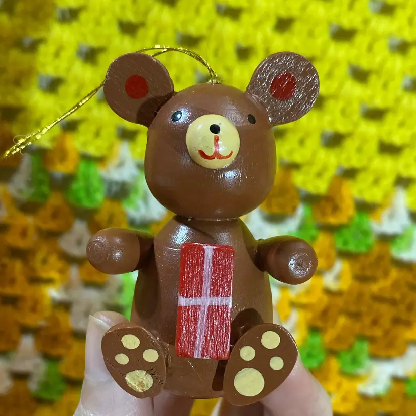 Awesome Wooden Bear Ornament