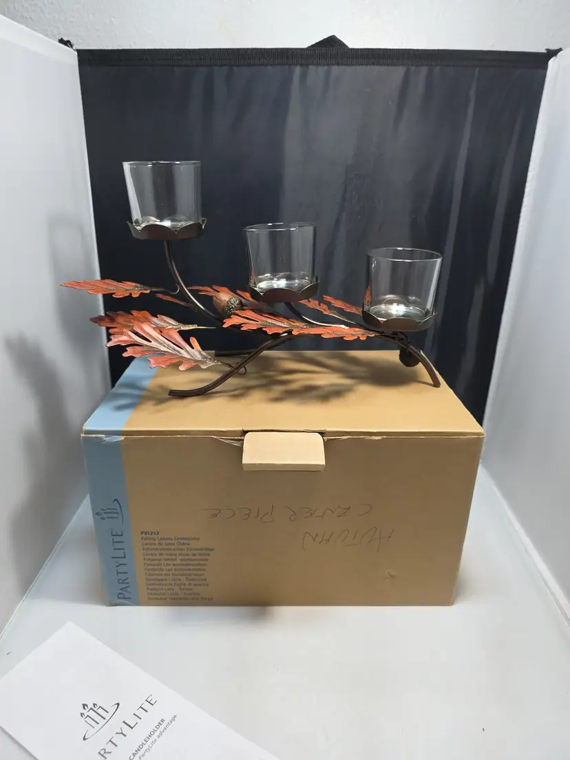 Partylite Falling Leaves Centerpiece, Tealight Holder Fall P91212 NIB (Y)