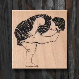 I Can Touch My Toe! Lady Rubber Stamp