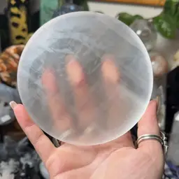 Selenite Plate Round Lg